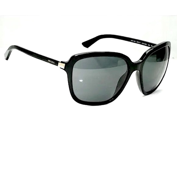 Prada Heritage Oversized Sunglasses (SPR 10V-F 1AB-5S0) in Black - Picture 10 of 16